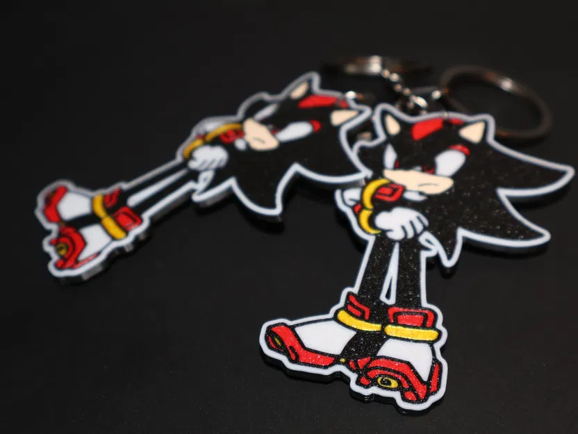 Móc khóa Shadow (Sonic the Hedgehog) - Mẫu in 3D - Image 4