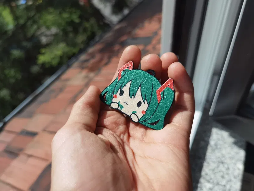 Móc khóa Hatsune Miku hỗ trợ in đa màu AMS - Image 2