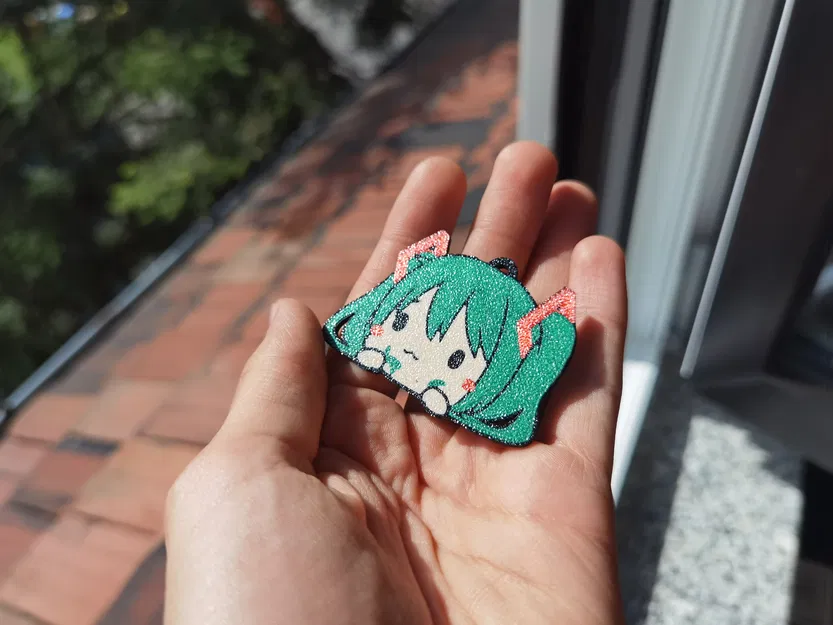 Móc khóa Hatsune Miku hỗ trợ in đa màu AMS - Image 3