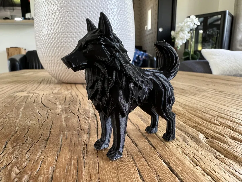 Mô hình Sói Đứng (Standing Wolf) nghệ thuật trang trí 3D ấn tượng - Image 2