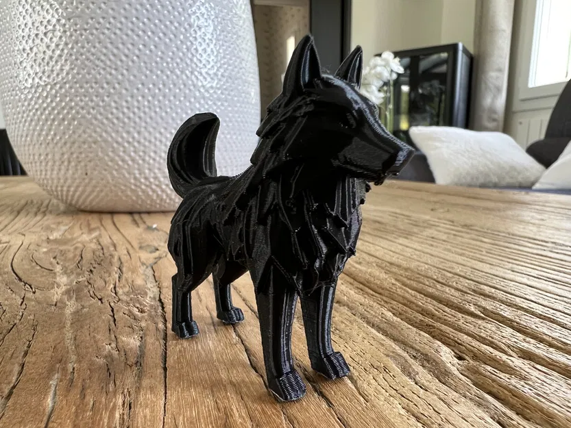 Mô hình Sói Đứng (Standing Wolf) nghệ thuật trang trí 3D ấn tượng - Image 3
