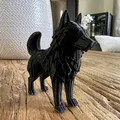 Mô hình Sói Đứng (Standing Wolf) nghệ thuật trang trí 3D ấn tượng - Thumbnail 3