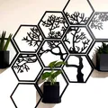 Tranh treo tường lục giác hình cây kèm chậu và kệ - Thumbnail 2