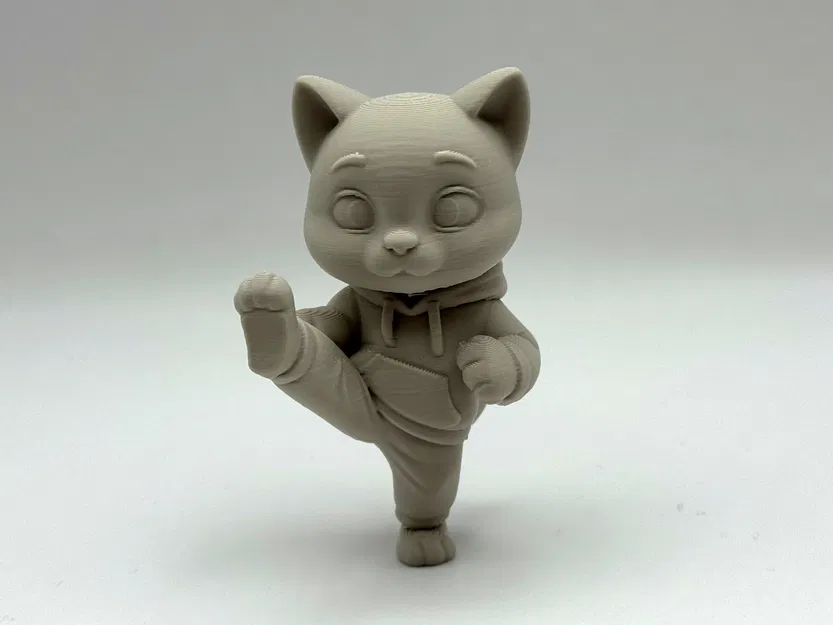 Mô hình chú mèo võ sĩ Karate Kitten in 3D độc đáo - Image 4