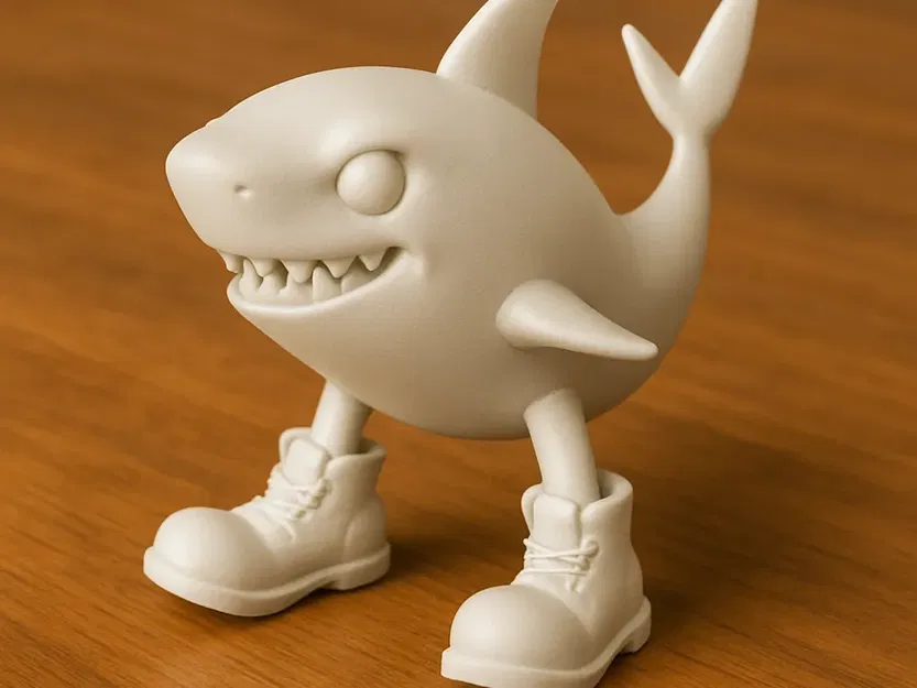Mô hình 3D chú cá mập đi giày siêu hài hước tralalerotralala - Image 1