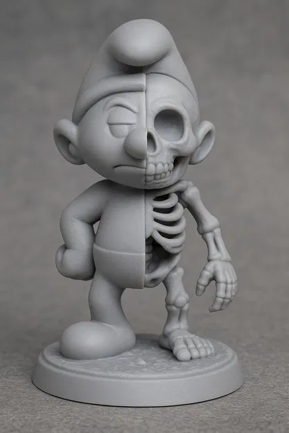 Mô hình Xì Trum Giải Phẫu - Một nửa là Xì Trum, một nửa là bộ xương - Image 1