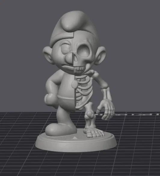 Mô hình Xì Trum Giải Phẫu - Một nửa là Xì Trum, một nửa là bộ xương - Image 2