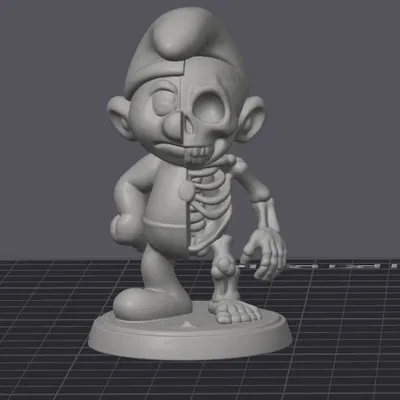 Mô hình Xì Trum Giải Phẫu - Một nửa là Xì Trum, một nửa là bộ xương