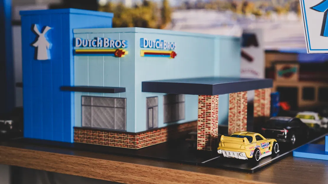 Bộ Mô Hình Dutch Bros Coffee - Diorama Tỉ Lệ 1:64 - Image 2