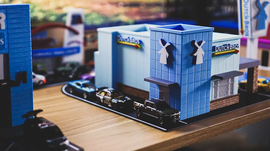 Bộ Mô Hình Dutch Bros Coffee - Diorama Tỉ Lệ 1:64 - Image 3
