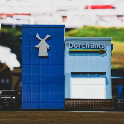 Bộ Mô Hình Dutch Bros Coffee - Diorama Tỉ Lệ 1:64