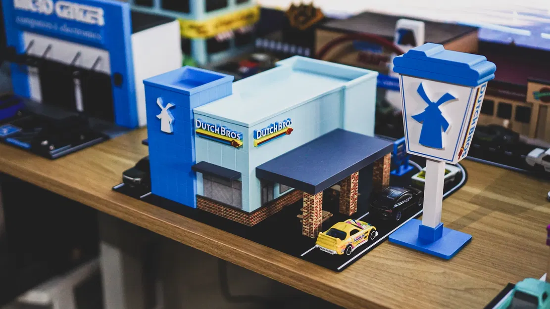 Bộ Mô Hình Dutch Bros Coffee - Diorama Tỉ Lệ 1:64 - Image 9
