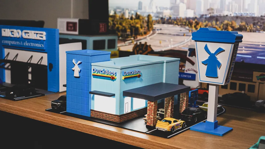 Bộ Mô Hình Dutch Bros Coffee - Diorama Tỉ Lệ 1:64 - Image 12