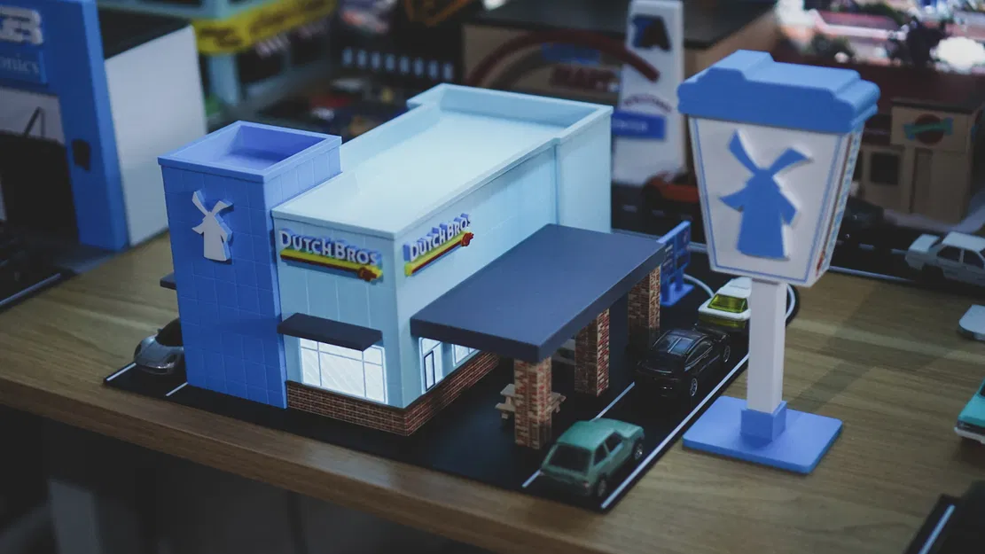 Bộ Mô Hình Dutch Bros Coffee - Diorama Tỉ Lệ 1:64 - Image 17