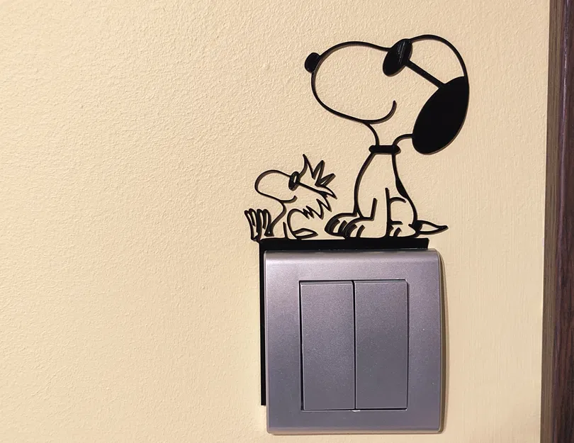 Mô hình trang trí công tắc/ổ cắm Snoopy – Mẫu in 3D 19 - Image 1