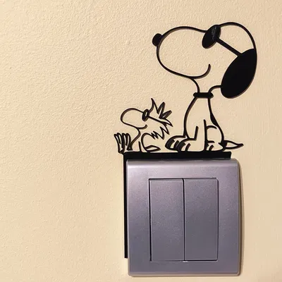 Mô hình trang trí công tắc/ổ cắm Snoopy – Mẫu in 3D 19
