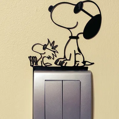Mô hình trang trí công tắc/ổ cắm Snoopy – Mẫu in 3D 19