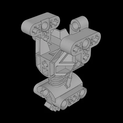 Khối kết nối Technic tương thích Lego (32489.dat) in 3D
