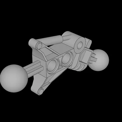 Mô hình thanh nối Technic 1x7 cong với 2 khớp nối bi (32482)