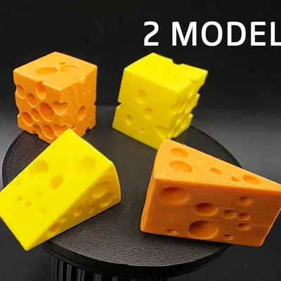 Mô hình phô mai Swiss Cheese 3D - Thiết kế in không cần support