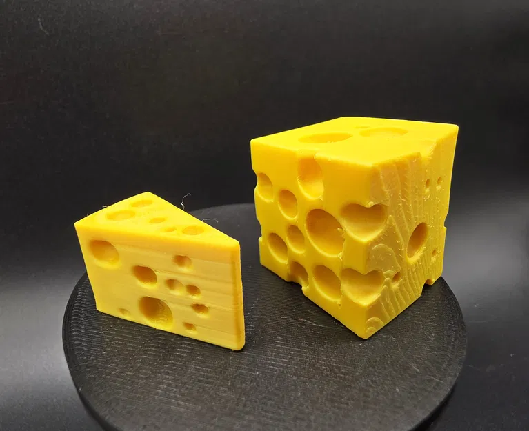 Mô hình phô mai Swiss Cheese 3D - Thiết kế in không cần support - Image 2
