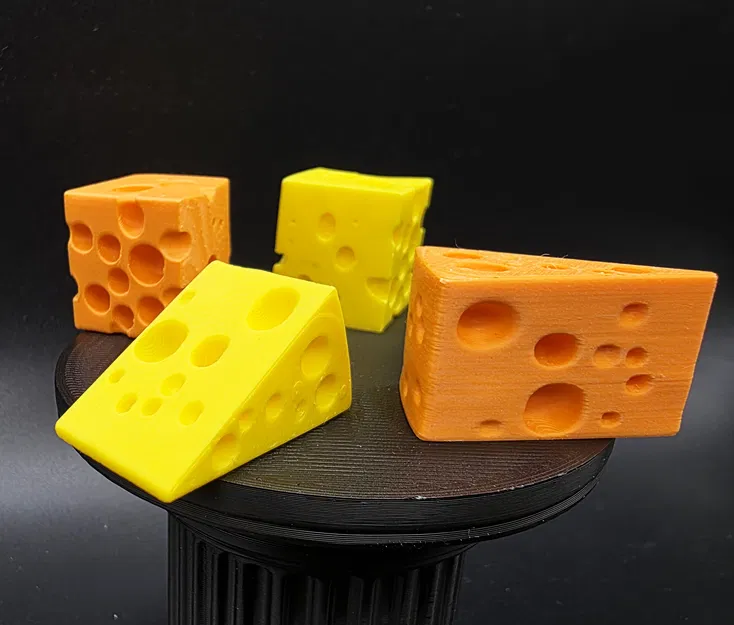 Mô hình phô mai Swiss Cheese 3D - Thiết kế in không cần support - Image 3