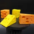 Mô hình phô mai Swiss Cheese 3D - Thiết kế in không cần support - Thumbnail 3