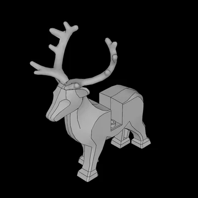 Mô hình chú tuần lộc tương thích LEGO in 3D độc đáo