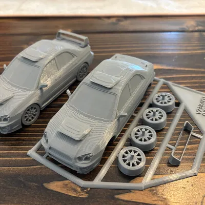 Mô hình lắp ráp 3D Subaru Impreza tỉ lệ 1/43 (Kit Card)