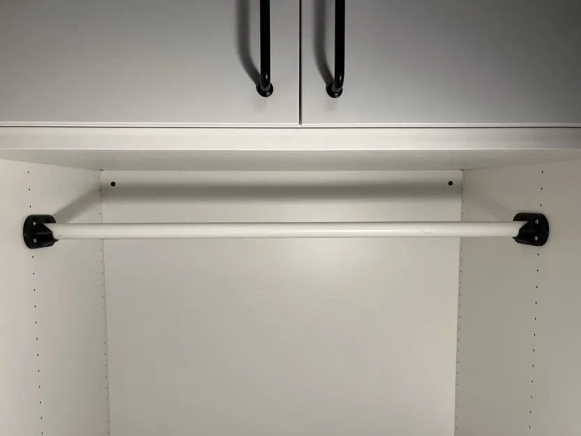 Bát đỡ thanh treo quần áo tùy biến siêu bền cho tủ Ikea Hjalpa - Image 2