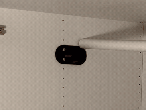 Bát đỡ thanh treo quần áo tùy biến siêu bền cho tủ Ikea Hjalpa - Thumbnail 4