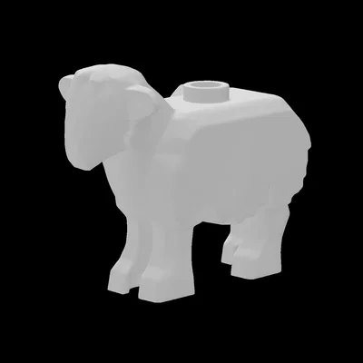 Mô hình chú cừu in 3D tương thích với Lego cực đáng yêu
