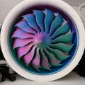 Mô hình động cơ phản lực (Jet Turbine) 3D cực chất để trang trí bàn làm việc - Thumbnail 1
