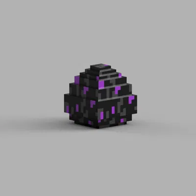 Mô hình Trứng Rồng Ender (Ender Dragon Egg) lắp ráp phong cách Minecraft