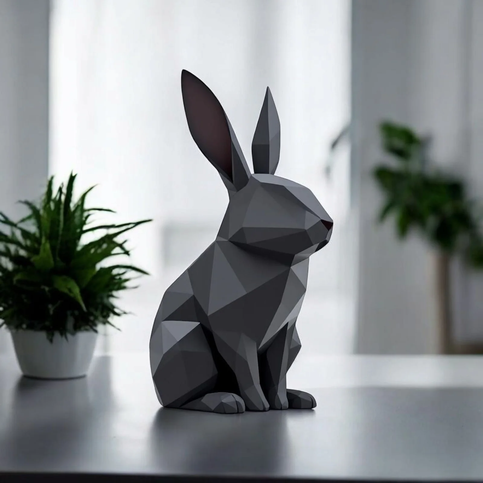 Mô hình Thỏ Low Poly tối giản, phong cách nghệ thuật độc đáo 1