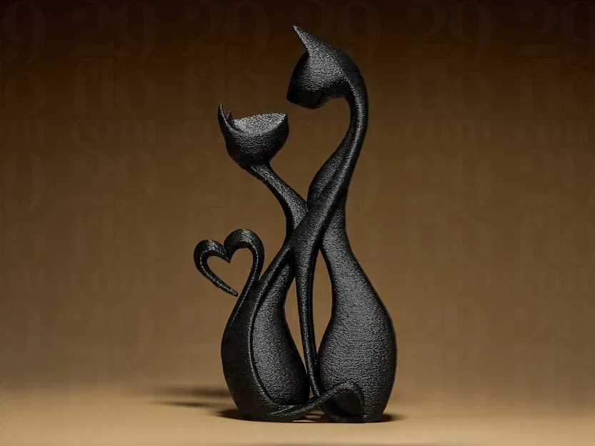 Cat's Romance - Mô hình cặp đôi mèo lãng mạn - Image 1