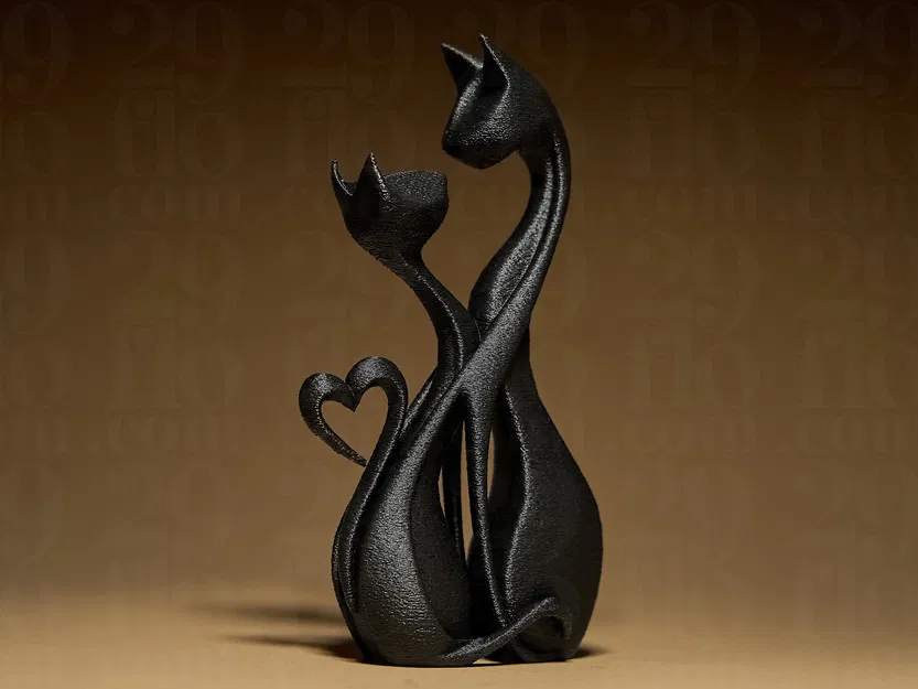 Cat's Romance - Mô hình cặp đôi mèo lãng mạn - Image 2