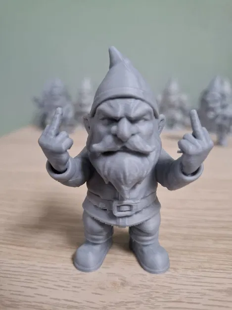 Mô hình chú lùn Double Flip-Off Gnome cực chất - Image 1