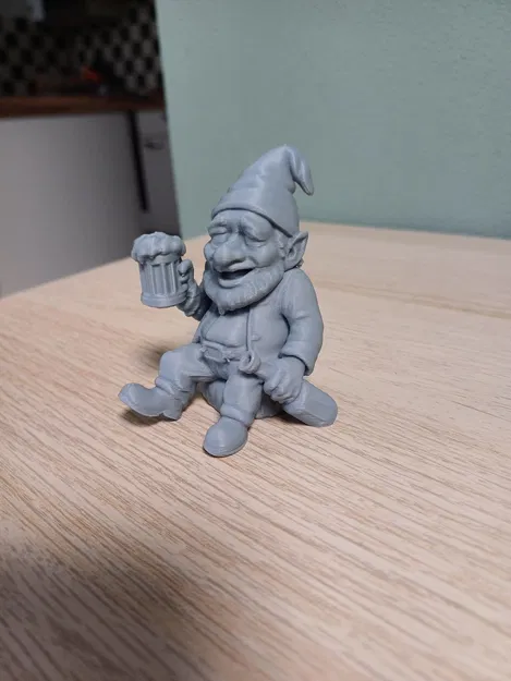 Mô hình chú lùn Gnome say rượu trang trí bàn làm việc in 3D - Image 1