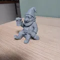 Mô hình chú lùn Gnome say rượu trang trí bàn làm việc in 3D - Thumbnail 1