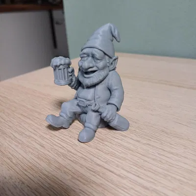 Mô hình chú lùn Gnome say rượu trang trí bàn làm việc in 3D