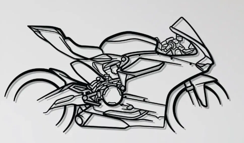 Trang trí tường Ducati 959 Panigale Corsa - Mô hình 3D cho tín đồ xe - Image 1