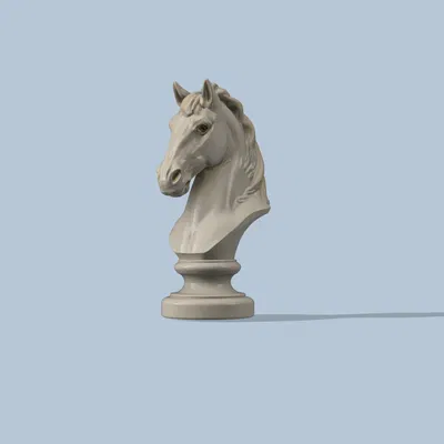 Mô hình tượng bán thân đầu ngựa (Horse Bust v2) cho in 3D