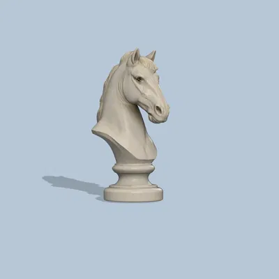 Mô hình tượng bán thân đầu ngựa (Horse Bust v2) cho in 3D