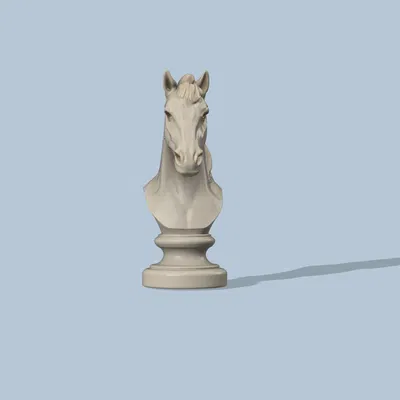 Mô hình tượng bán thân đầu ngựa (Horse Bust v2) cho in 3D