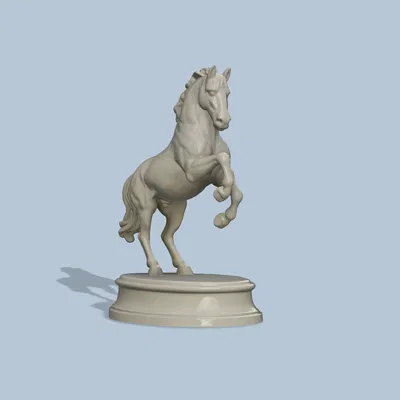 Mô hình tượng ngựa tung vó trang trí để bàn 3D