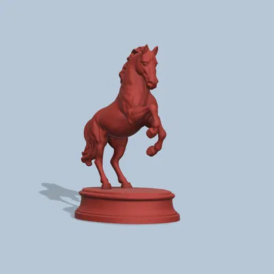 Mô hình tượng ngựa tung vó trang trí để bàn 3D