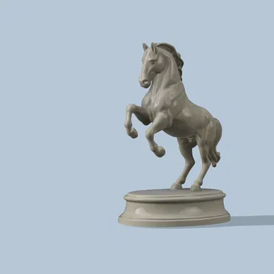 Mô hình tượng ngựa tung vó trang trí để bàn 3D