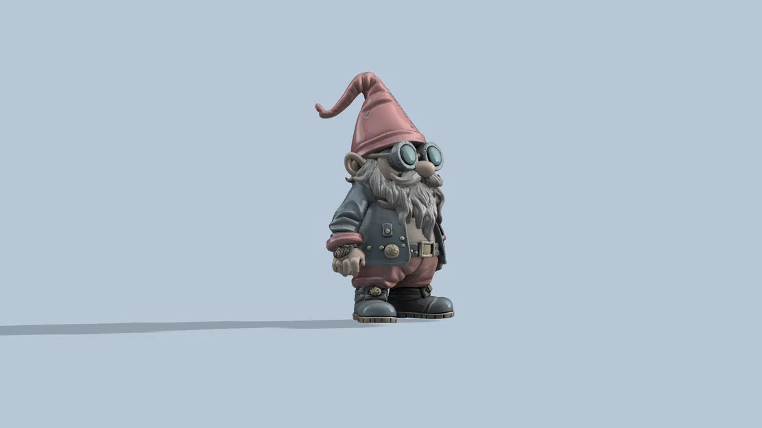 Mô hình chú lùn Steampunk Gnome v2 độc đáo cho in 3D - Image 3