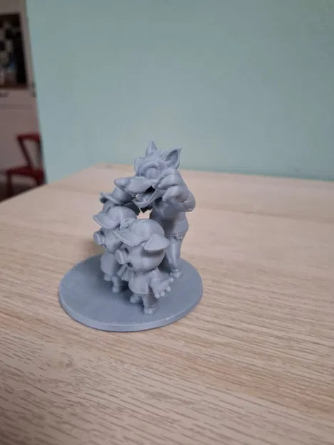 Mô hình 3D Ba Chú Heo Con và Sói Già Đại Ác - Image 2